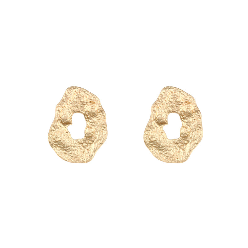 Hollow metal earrings