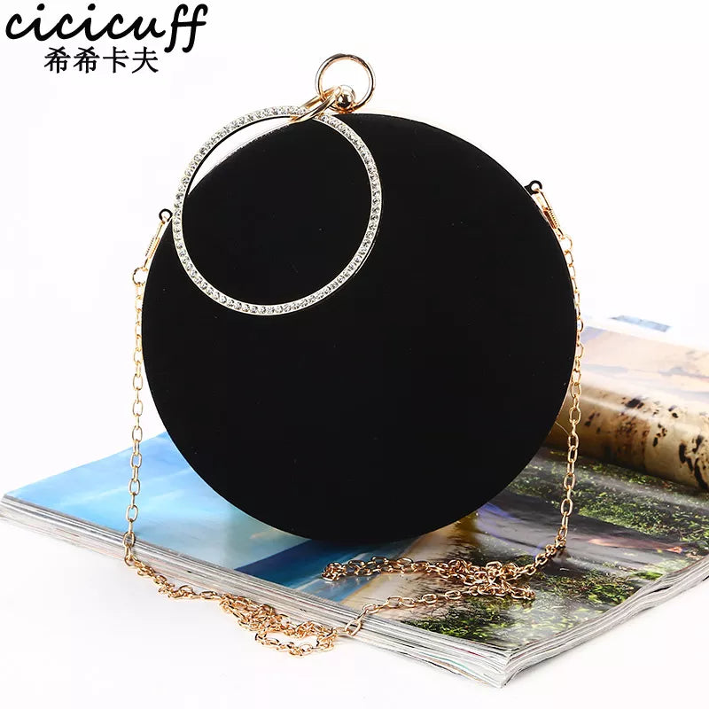 Circular Shape Evening Clutch Bag