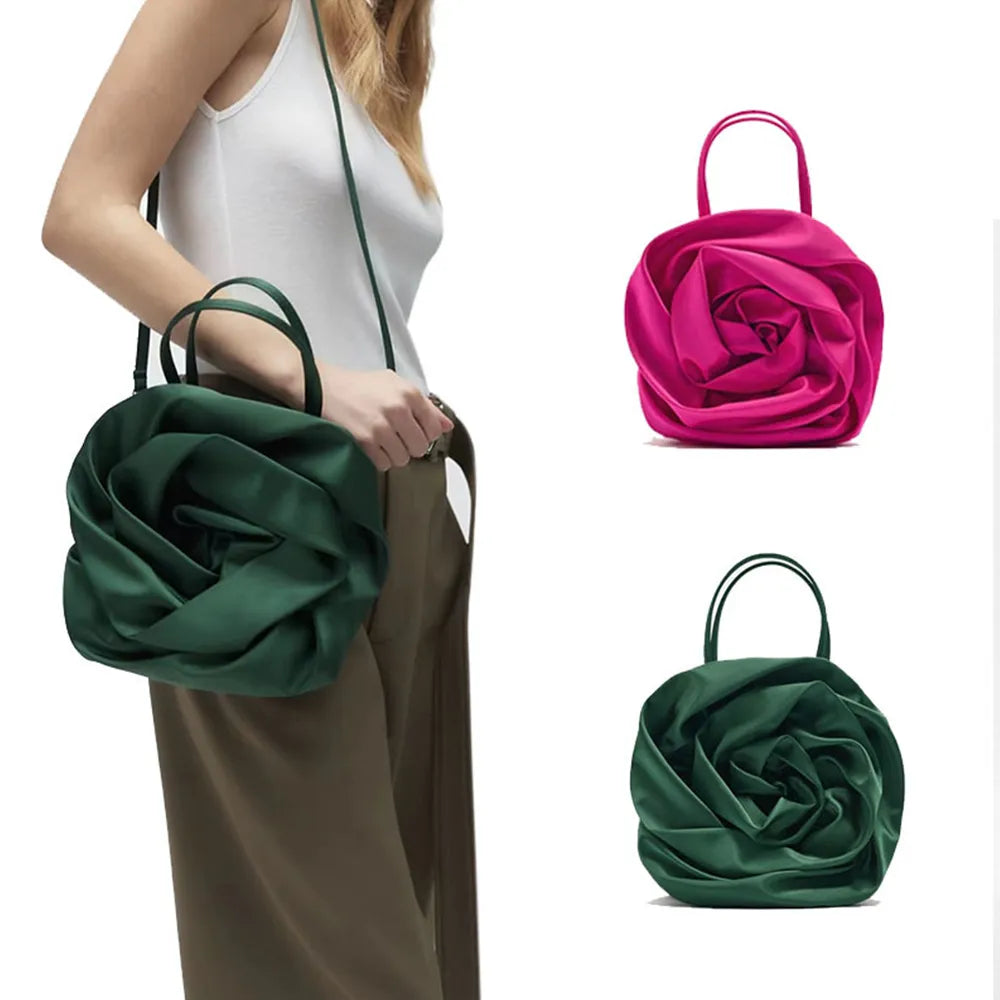 Rose  Silk Shoulder Bag