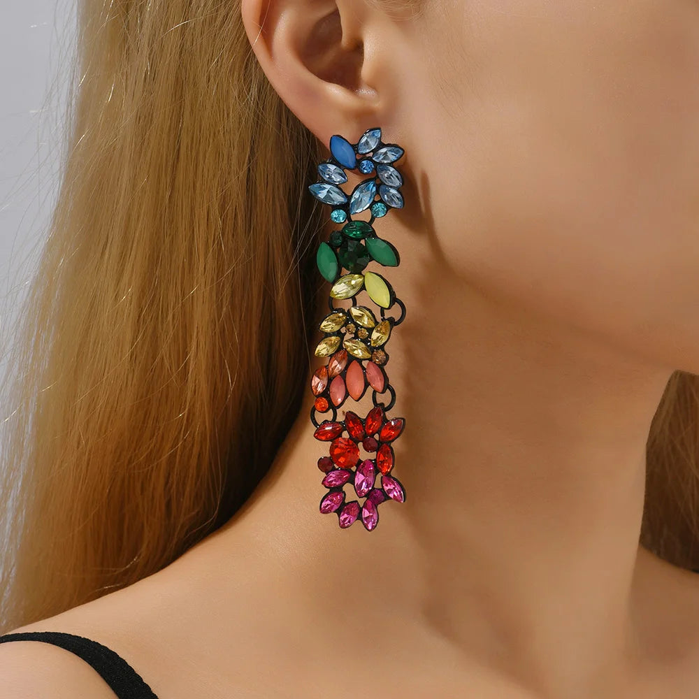 Boho  Colorful Crystal earring