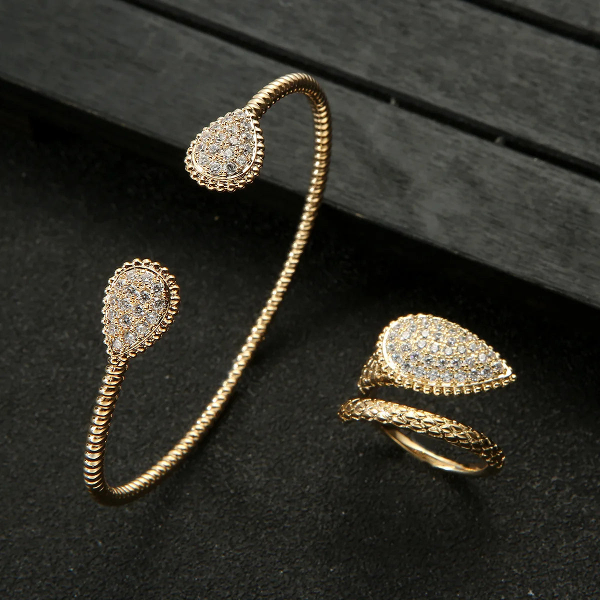 Classic water droplets  Bracelet &  Ring