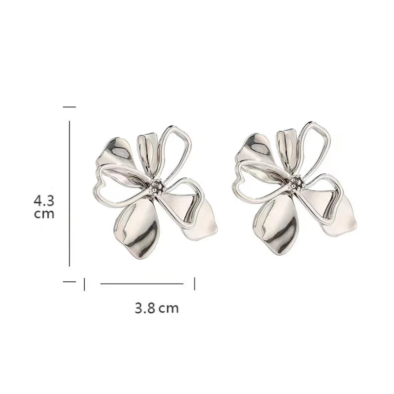 Metal Flower Earrings