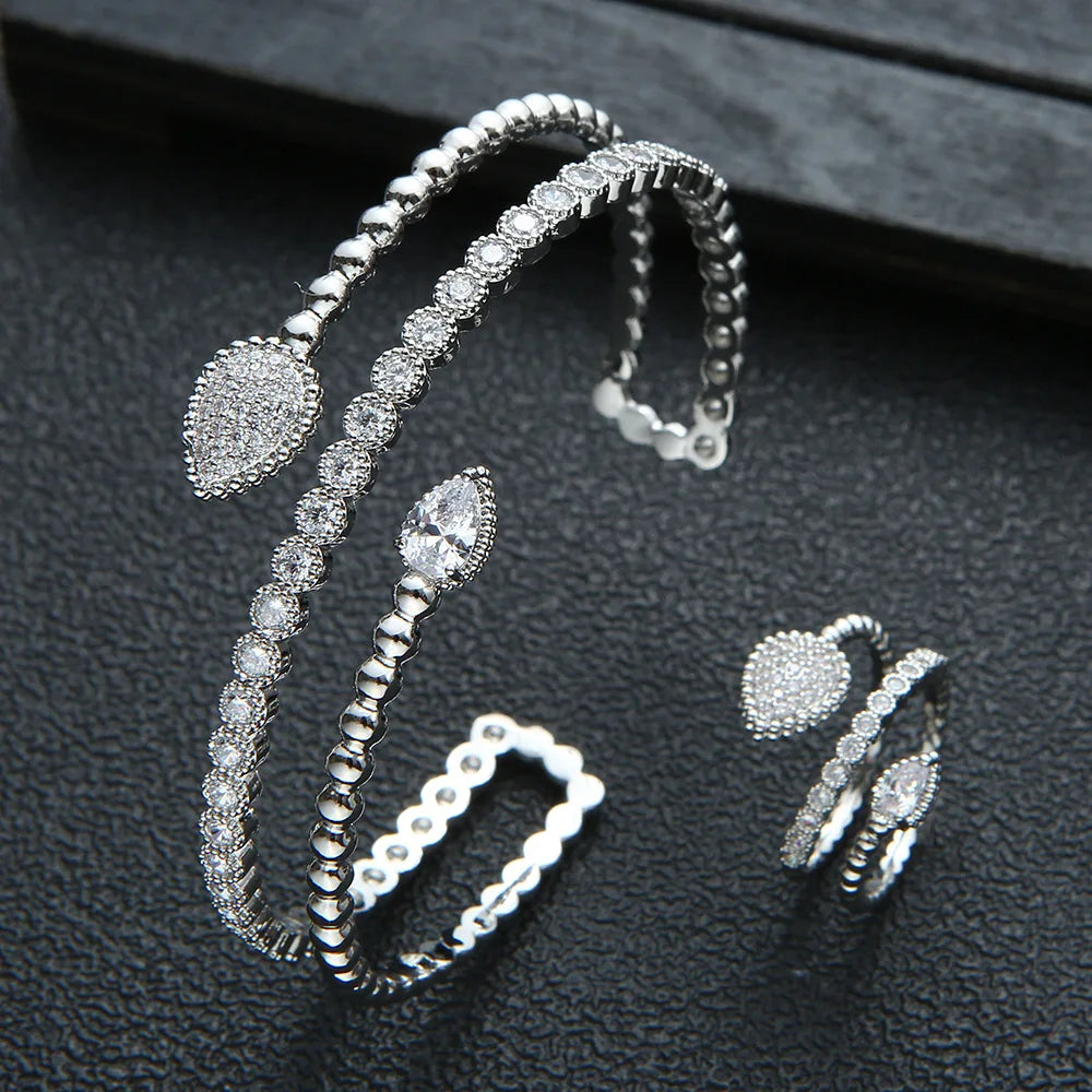 Classic water droplets  Bracelet &  Ring