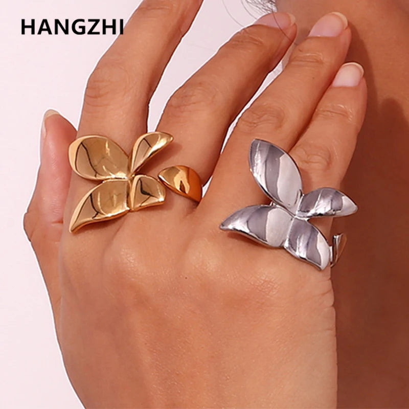 M Open Butterfly Large Ring