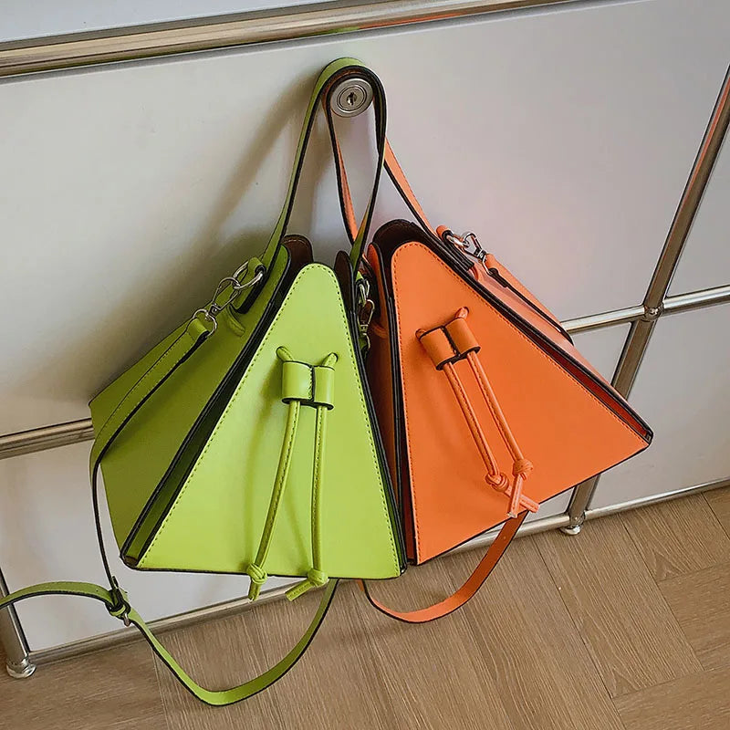 Leather Crossbody Triangle Bags