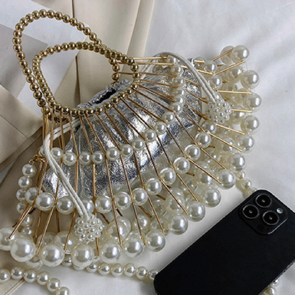 Women's Fashionable Vintage Pearl Handbag
